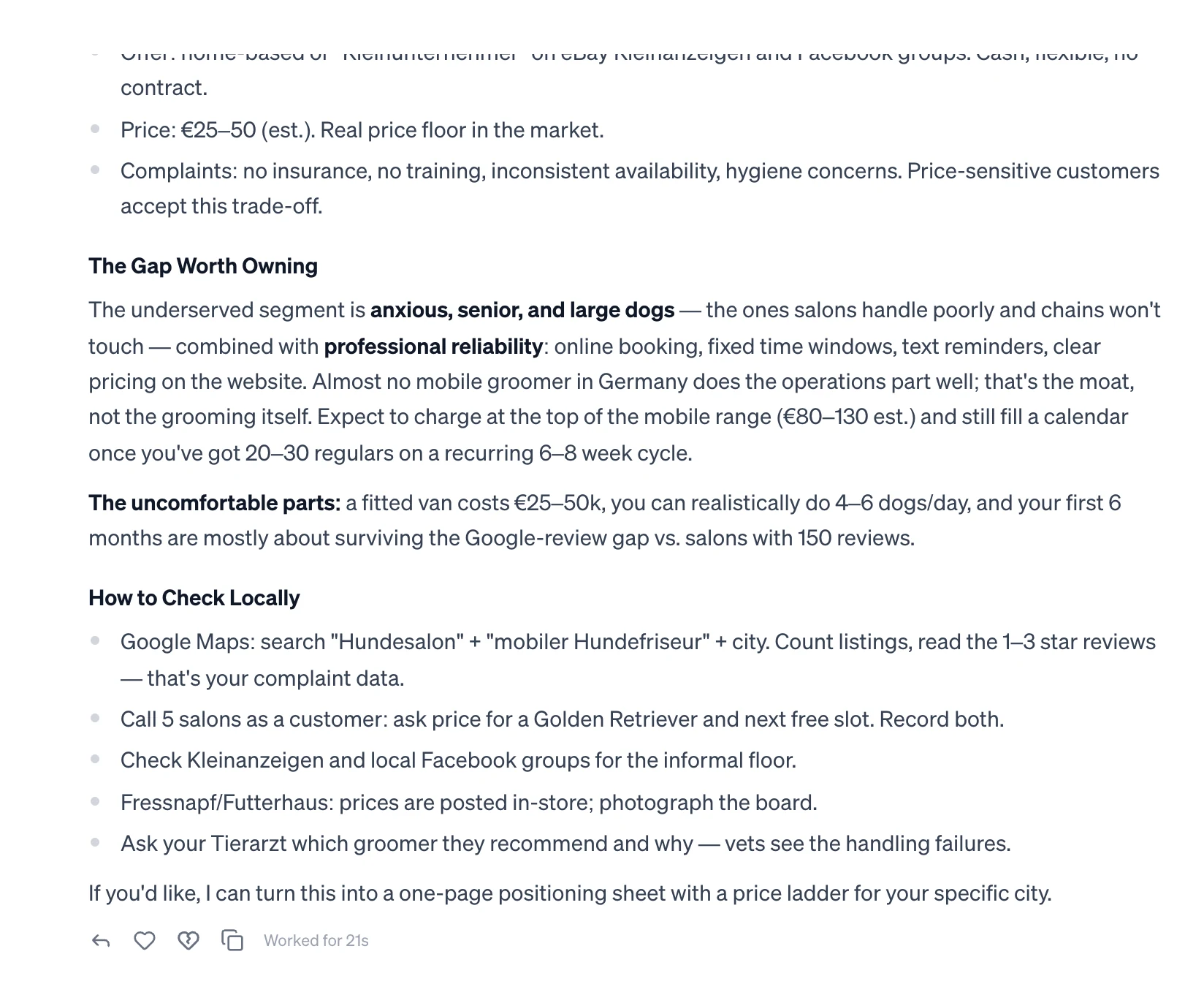 The end of the competitor answer: the gap worth owning, the uncomfortable parts, and a How to Check Locally list